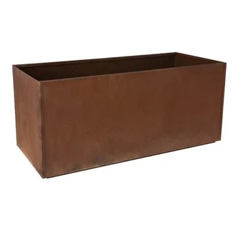 Outdoor Raised Garden Corten Steel Large Planters Rectangular Planter ...