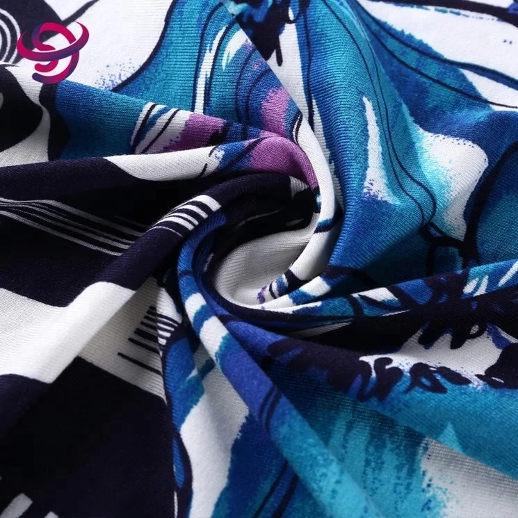 
new design spun rayon fabric digital printing knit textiles 