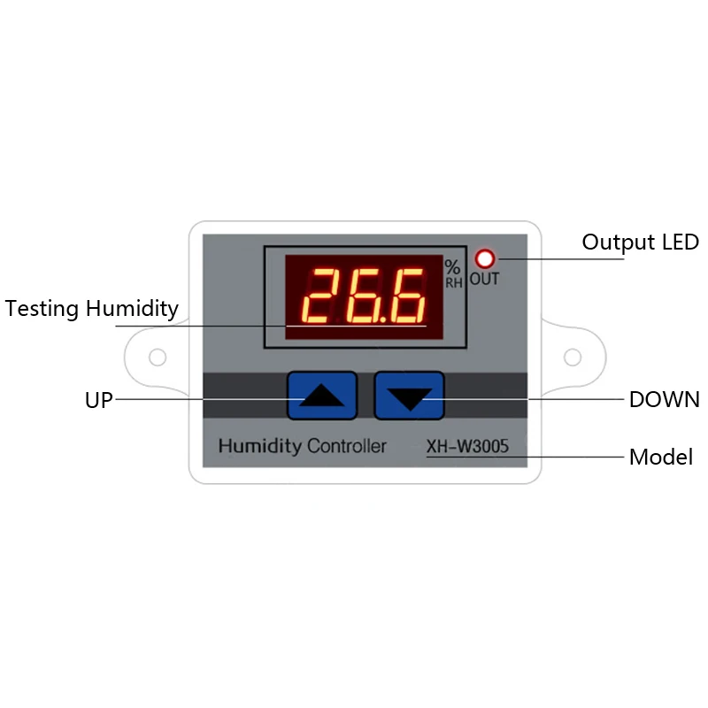 Contrôleur numérique d'humidité XH-W3005 12V 24V 220V, hygromètre,  interrupteur de contrôle d'humidité, régulateur + capteur d'humidité -  AliExpress