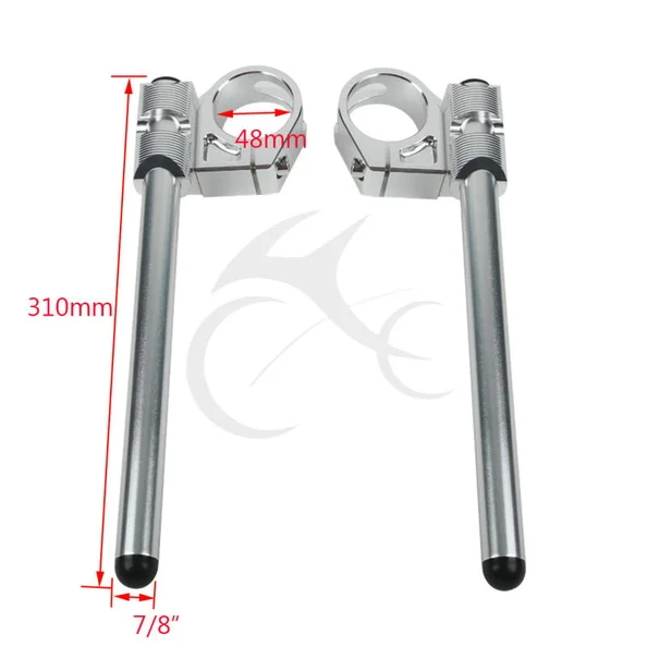 Details about   48MM High Lift Clip Ons On Handlebar For Honda CBR600RR F5 2005-2010 Silver
