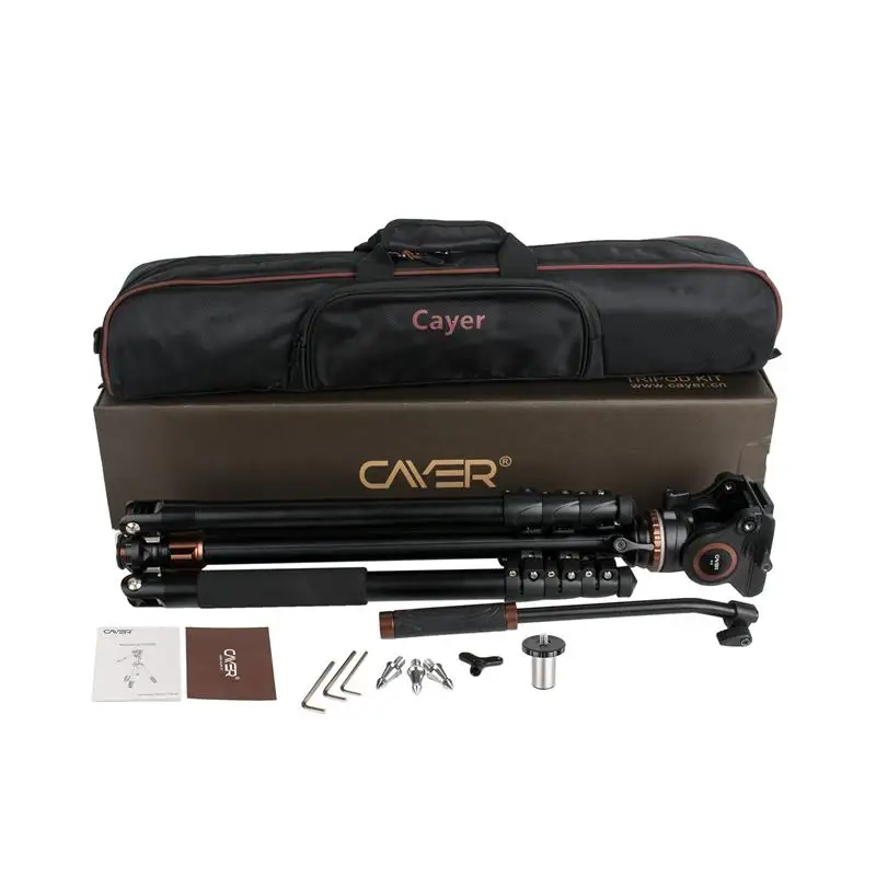 Treppiede Monopiede Professionale Cayer AF2451 | In Alluminio | Altezza 74 Pollici | Per Fotocamere E Videocamere - Foto 7