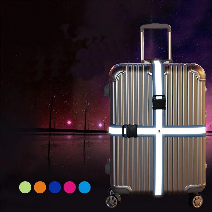 Adjustable Reflective Luggage Straps 