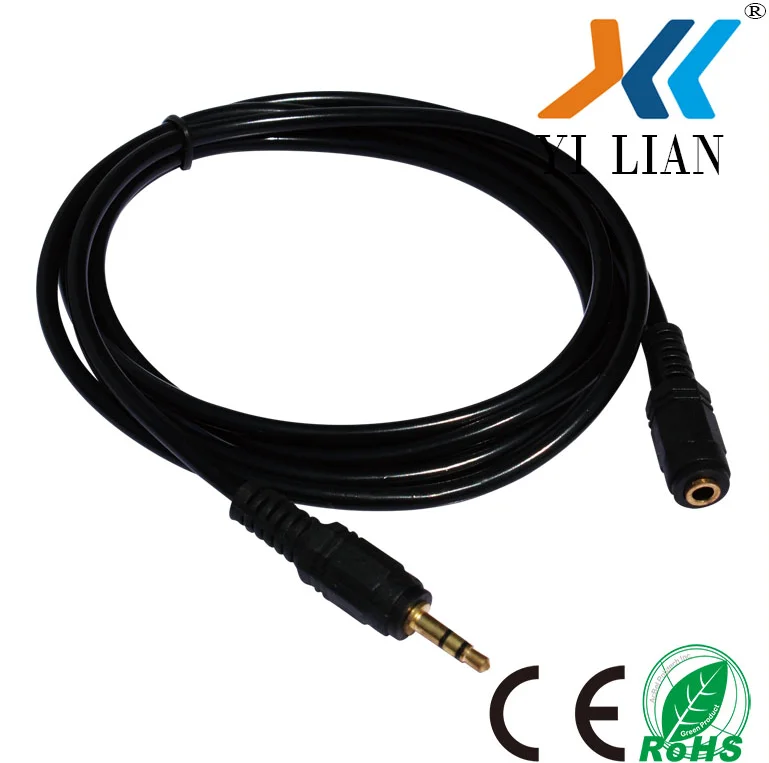 Best price black color cca or cooper av cable 3.5m male to 3.5m male