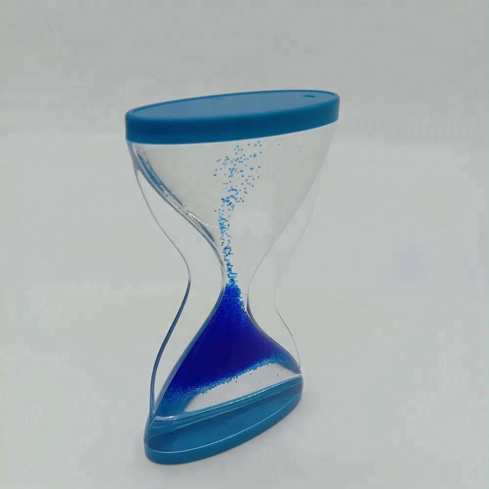 Acrylic Antigravity Counter Reverse Flowing Calming Relaxing Visual Educational Liquid Water Sand Clock Glass Timer Hourglass