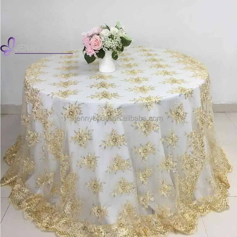 TL002S-Gold скатерти кружевной ткани нарядное покрытие стола Ближнего Востока