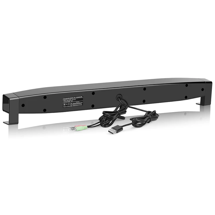 OEM Portable USB Mini Multimedia Speaker Stereo Computer Tablet Soundbar with Headphone Mic Jack for CE FCC ROHS