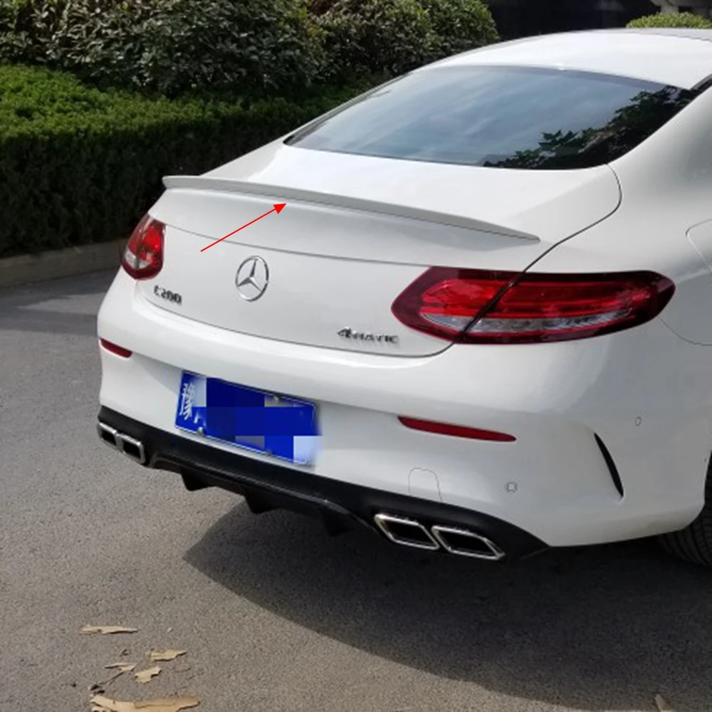 Abs Plastic Unpainted Color Rear Roof Wing Roof Spoiler For Mercedes Benz C Class W205 Coupe 2doors C63 C200 C300 2016 2017 2018 Buy Roof Spoiler Boot Spoiler Wing Spoiler Product On Alibaba Com