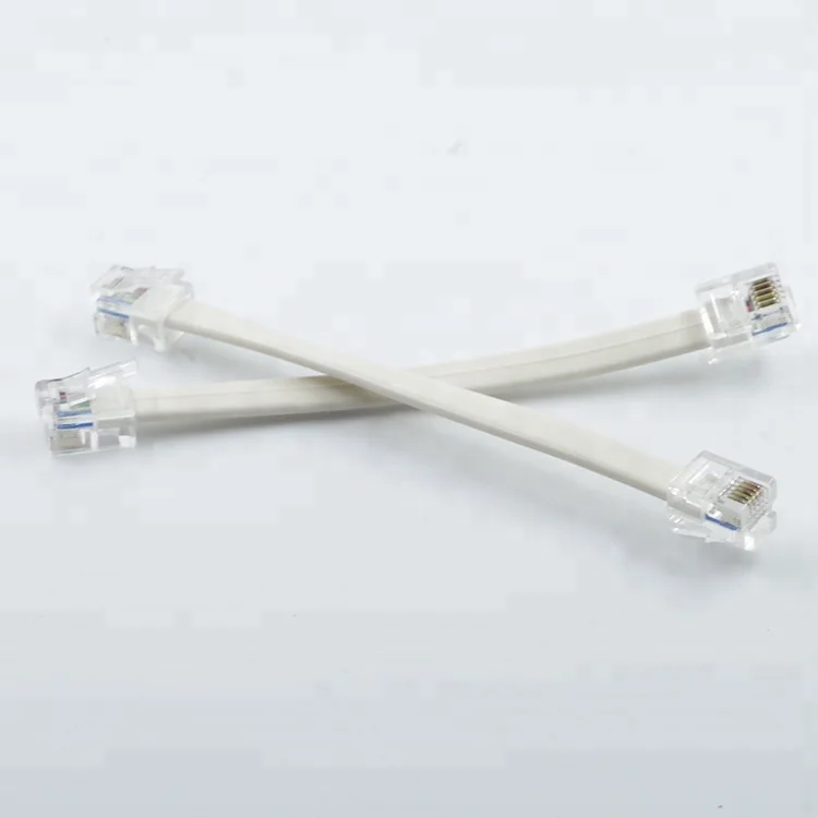 Manufacture 6P6C Coadsl Filter Line Copper Flat Cord CAT3 24awg Telephone Cable Rj11 Chinese Telecommunication Female 6 Pin Cat6