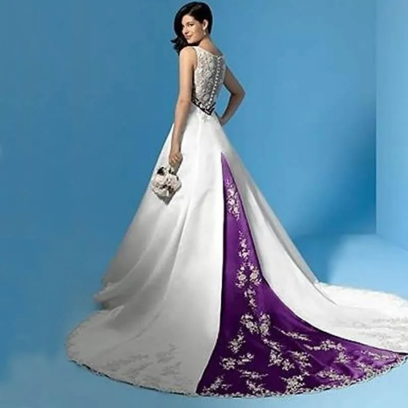 Purple And Ivory Wedding Dresses