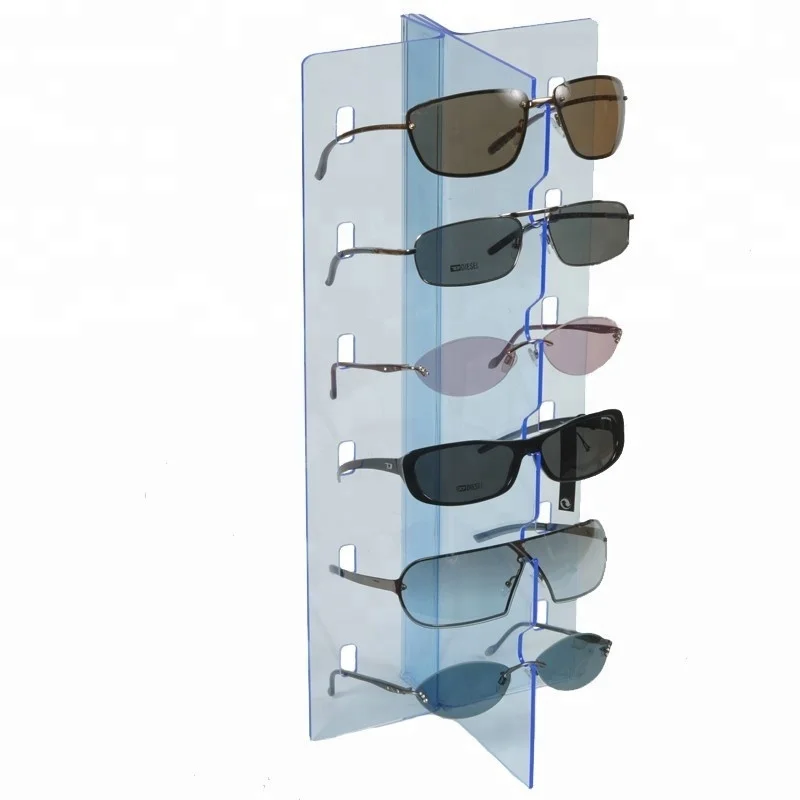 Clear Acrylic Slatwall Eyewear Display Holder Wall Mounted Acrylic Eye