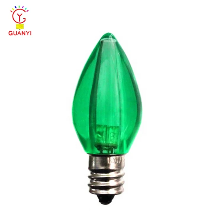 For UL C7 LED Bulb with Smooth Transparent Lighting Red Candle Type