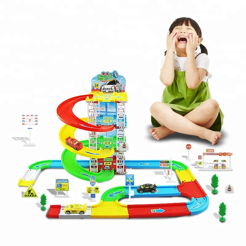
Детский полицейский участок, электрическая игрушка для парковки, игрушечный автомобильный трек 