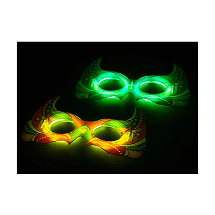 Flashing rainbow Multi Color Glowing in the Dark Eye Mask Halloween Glow Stick Eye Mask