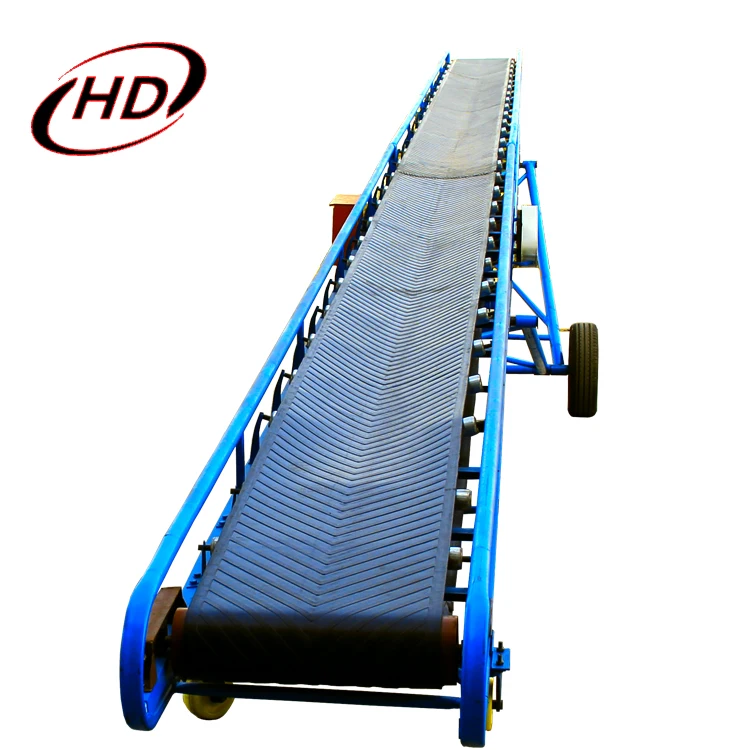 Sand Hopper Belt Conveyor Stacker System With Move Wheels