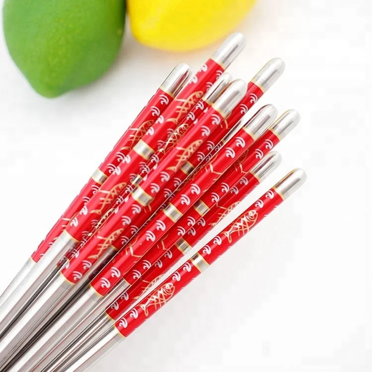 Палочки для еды из нержавеющей стали подарочный набор