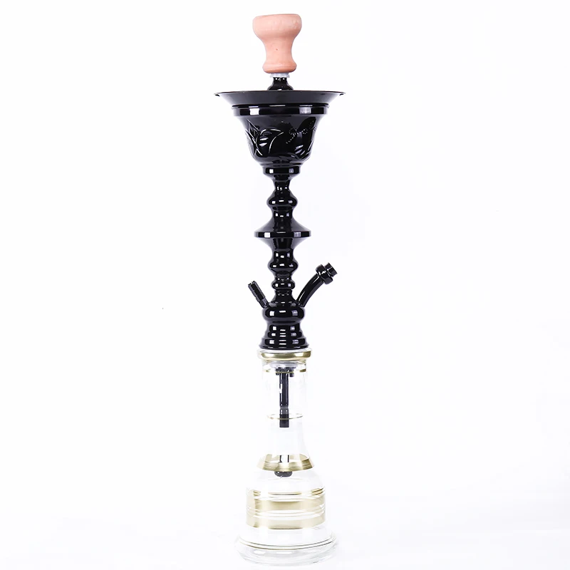 Stainless Steel Shisha Pipe Hubble Bubble Ice Chamber Glass Hookah