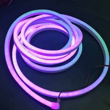 12v rgb digital waterproof silicone flex rope led neon strip bar lights