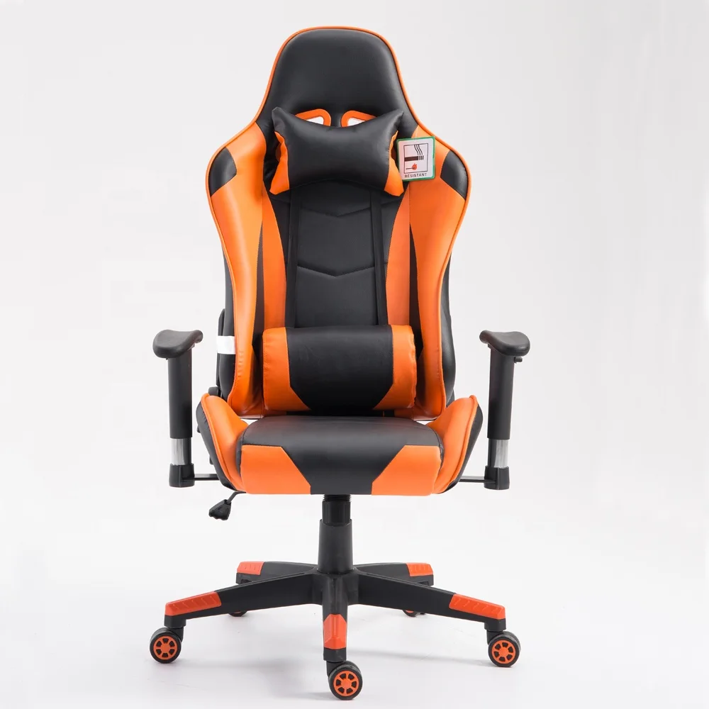 High Back Pubg Game Leather Racing Orange And Black Office Gaming Chair Buy Newest Design Pubg Game Ergonomic Office Furniture Leather Racing Gaming Chair Factory Most Popular Low Price Gamers And Racing Car