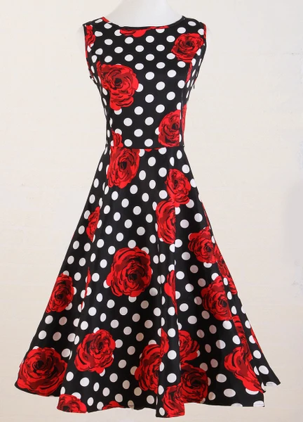 Vestidos De Fiesta Short Dress Woman Polka Dots Style Vintage Plus Size Fashion 50 - Buy Noiva on