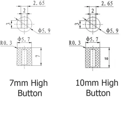 TACTILE PUSH BUTTON SWITCH CAP for Push Button Switch DIP PCB MOUNT 7 X 7mm
