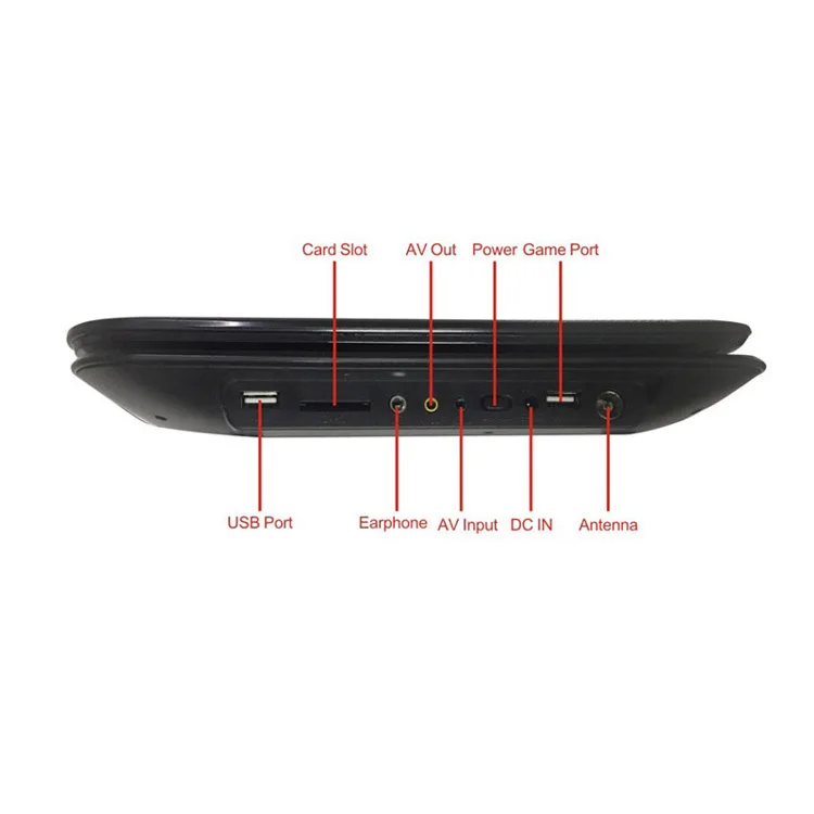 TNT STAR TNT-268 Portable DVD Player with 10.1 Inch Screen