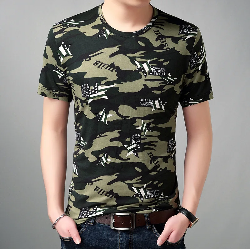 army print t shirt for men