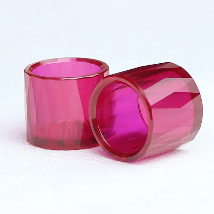 Customize Synthetic Ruby Cup Faceted Cut Ruby Inserts