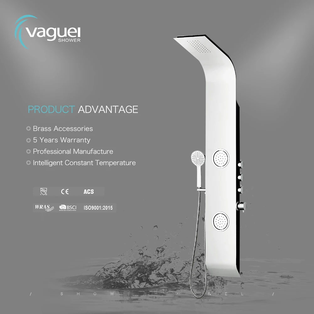 Мягкая Высококачественная алюминиевая многофункциональная умная душевая панель с насадками для душа