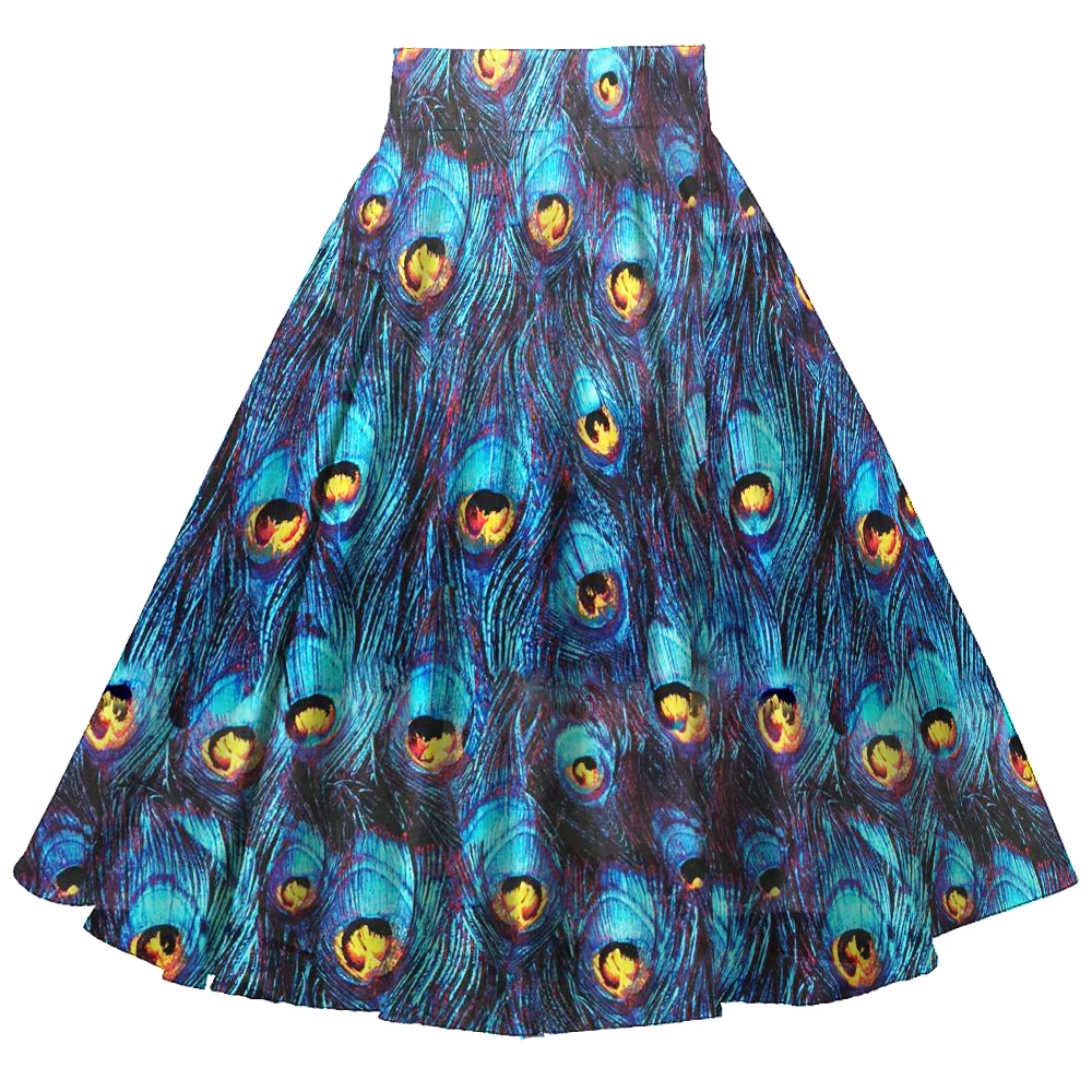 1305- Peacock print long maxi skirt – India Batik
