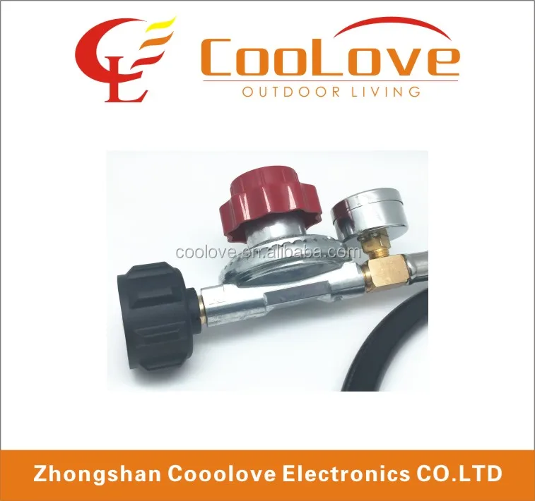 lpg Adjustable Cooking Gas Pressure Regulator With Gauge Meter