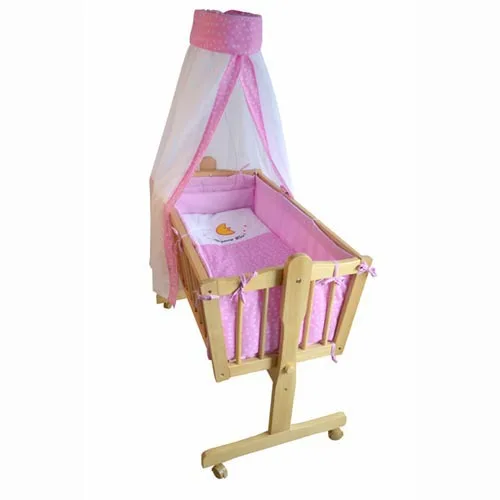 baby wooden swing bed