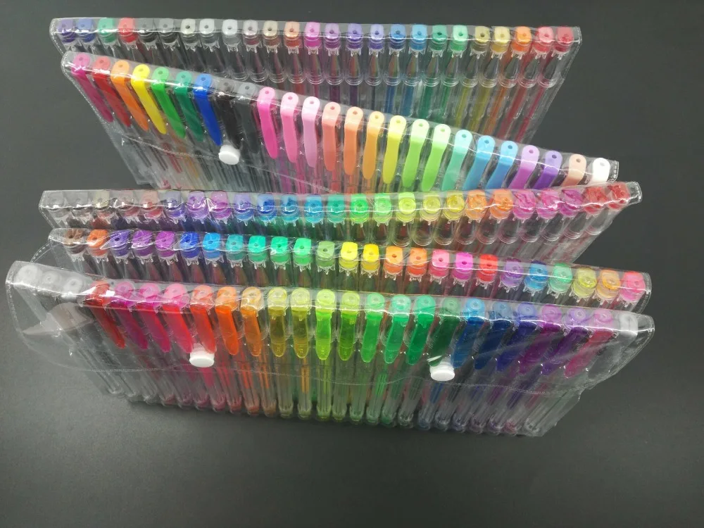 Набор гелевых ручек 200 шт.-100 ручек плюс 100 заправок