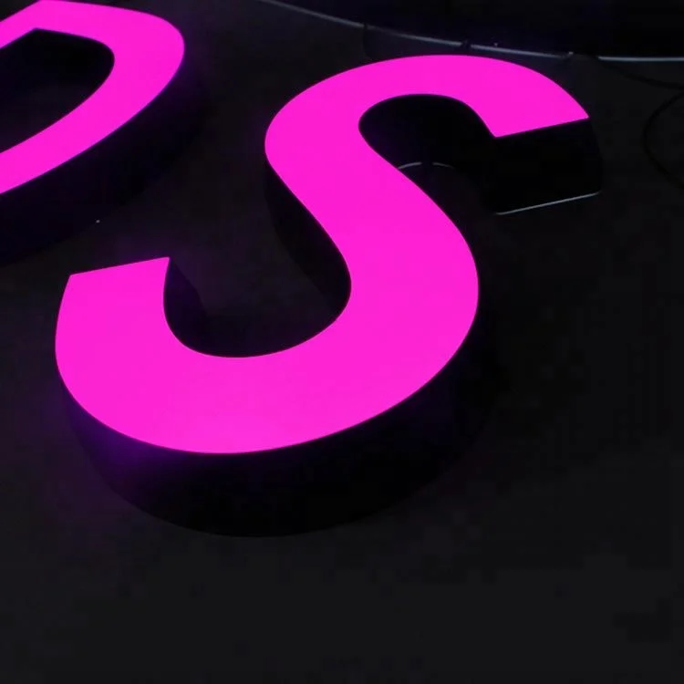 3 см толщина пользовательские 3d светодиодные подсветки пластиковые буквы акриловые буквы знак доска Акриловая вывеска