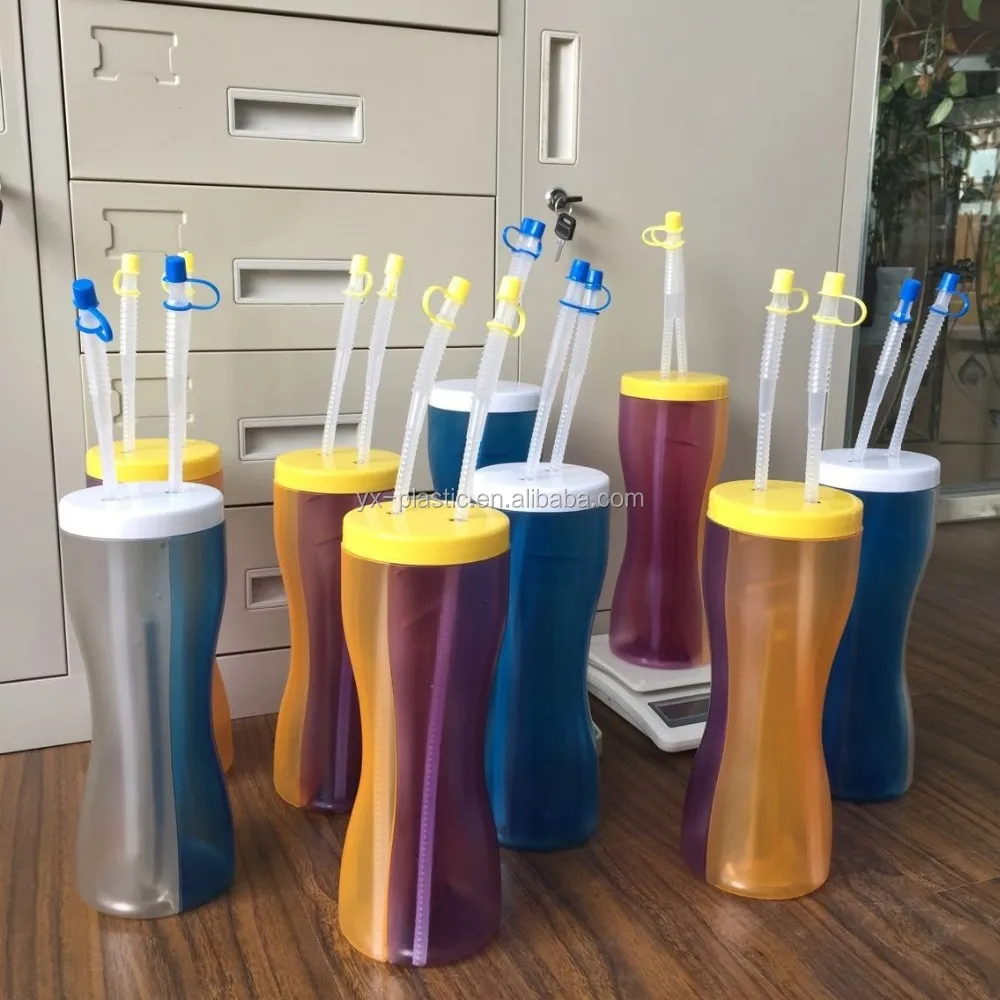 High Quality Plastic New Twist Yard Cup With Lid And Straw Slushy Cup