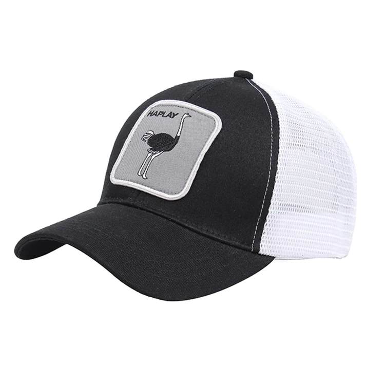 Animal Embroidered Patched Trucker Hat 