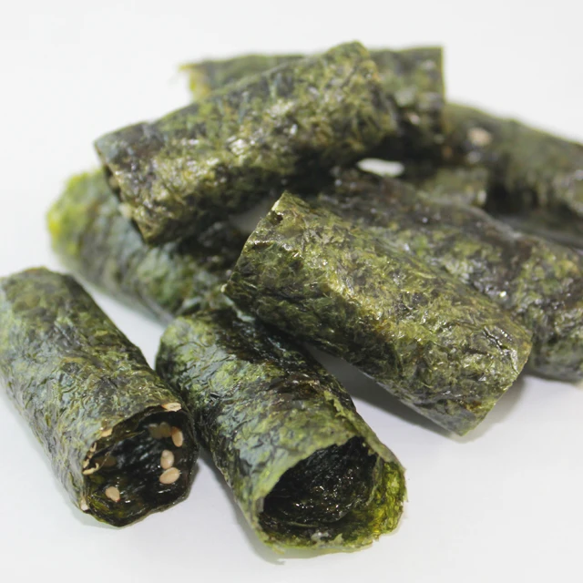 Roasted Process Crispy Seaweed Roll with Sesame Instant Chips