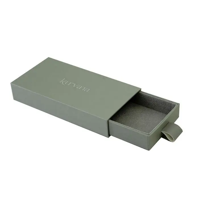 Slide Open Design Custom Logo Rigid Cardboard Box Luxury Drawer Gift Box Packaging for Small Jewelry