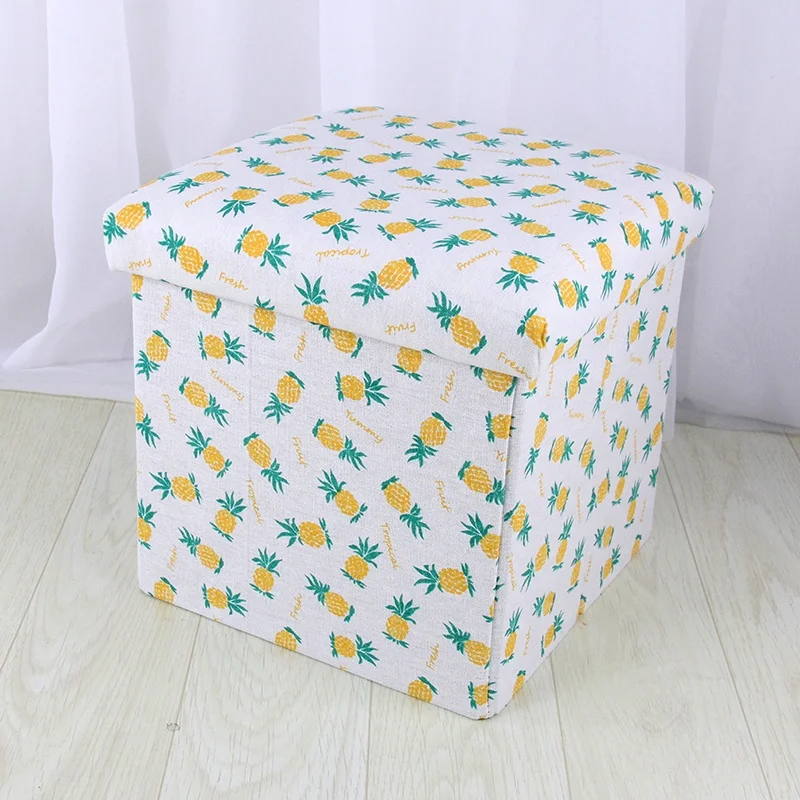 Красочный складной оттоманка для хранения с принтом/ящик для хранения/сиденье для хранения
