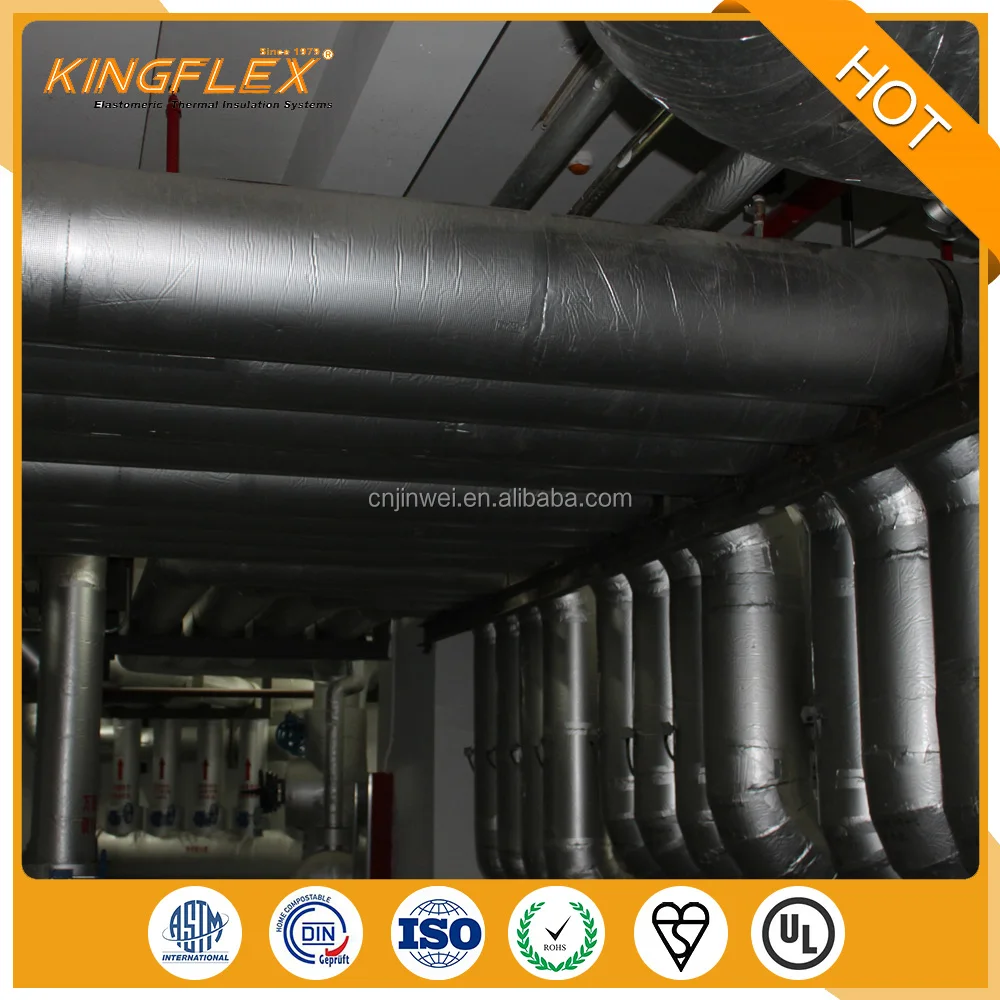 PVC NBR Rubber Foam Sheet Non Flammable Insulation Lagging Black Foam Nitrile Rubber