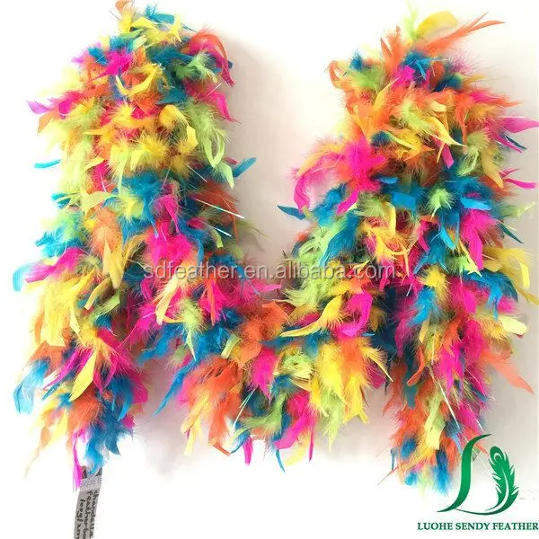 Wholesale Factory Bulk Cheap 80g Chandelle Turkey Feather Boa For Party