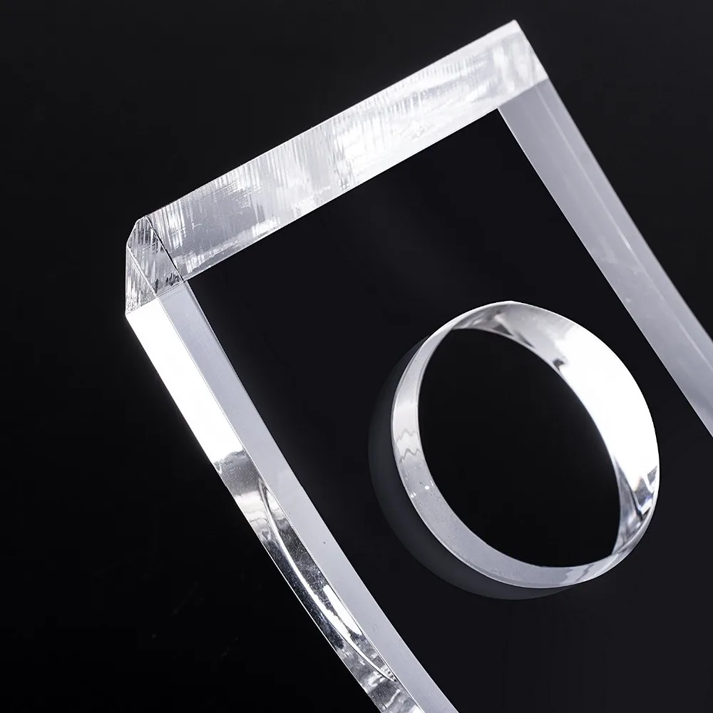 Modern Elegant Custom Clear Acrylic Arc Design Wine Rack Display Stand,Acrylic Single Wine