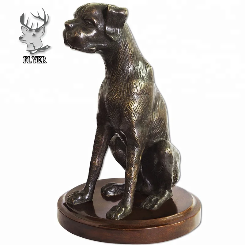 等身大ブロンズグレートデーン像 座っている犬の像 ホーム