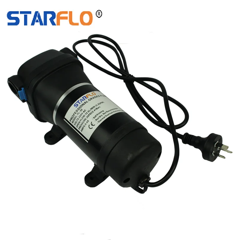 starflo fabricant 35psi 12.5lpm 220v ac petite pompe à eau électrique pompe  à membrane 220v