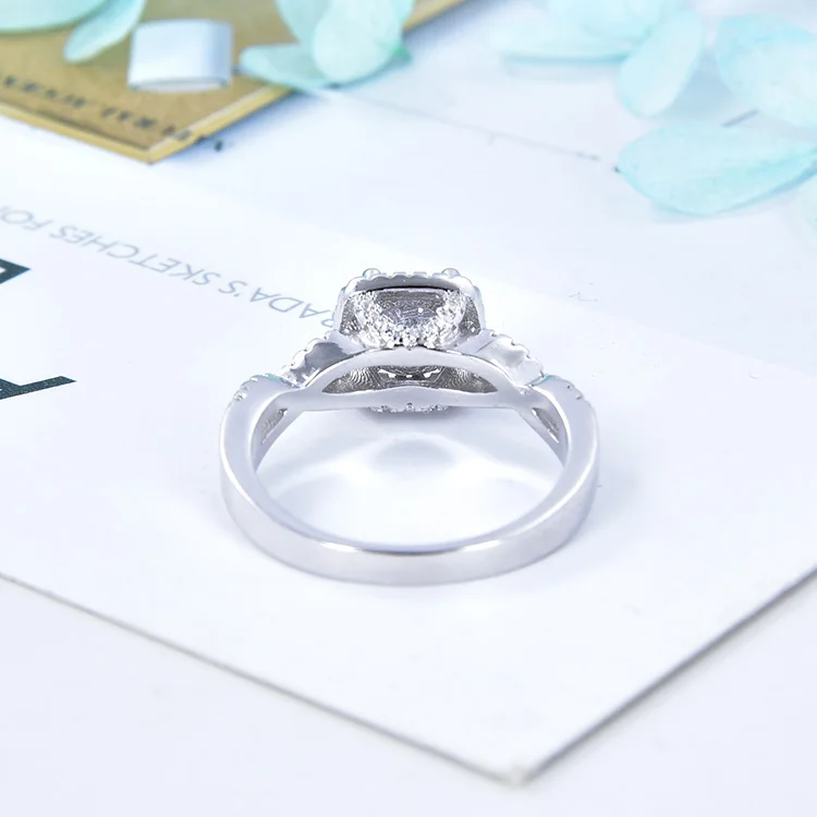 POLIVA High Quality Customized Logo Jewellery Infinity Band Diamond 925 Sterling Silver Marry Me Engagement Ring