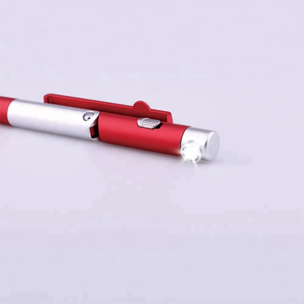 Best Gift Custom Logo 5-in-1 Light Touch Phone Holder Pen Novelty Business Promotional Pen Hot Selling Plastic Pen