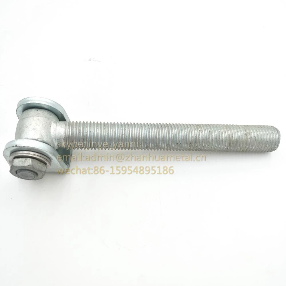 Adjustable Gate Eye bolt with 2 Nuts 65mm thread x 12 mm metal garden gate hinge 