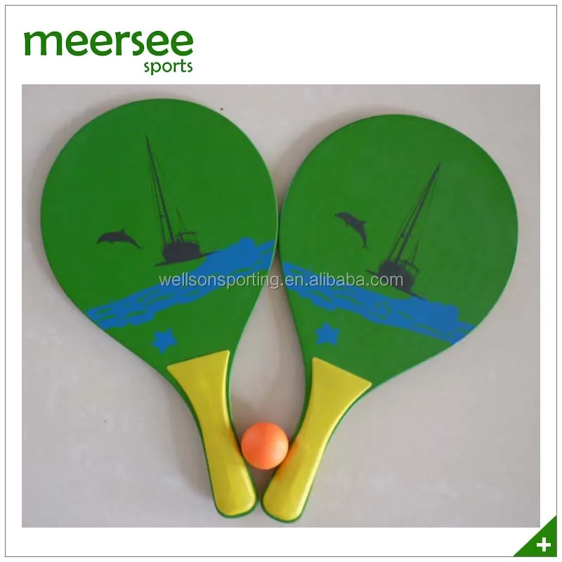 Набор цветных ракеток для пляжного тенниса