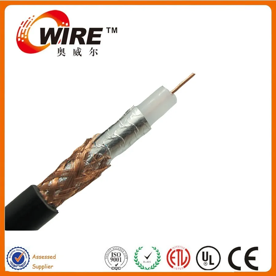 Factory Outlet 75 Ohm RG6/RG59 Coaxial Cable - Thin & Flexible for Various Applications