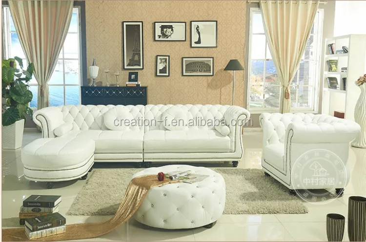 Shop Our Hot Sale Modern White Leather Sofa Set Furniture