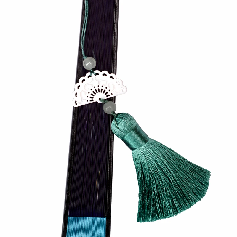 Производитель LONGJIE продает подвеску в виде веера из разноцветных ракушек ручное вязание китайского узла Закладка